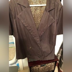 Light brown crop jacket. Plus size